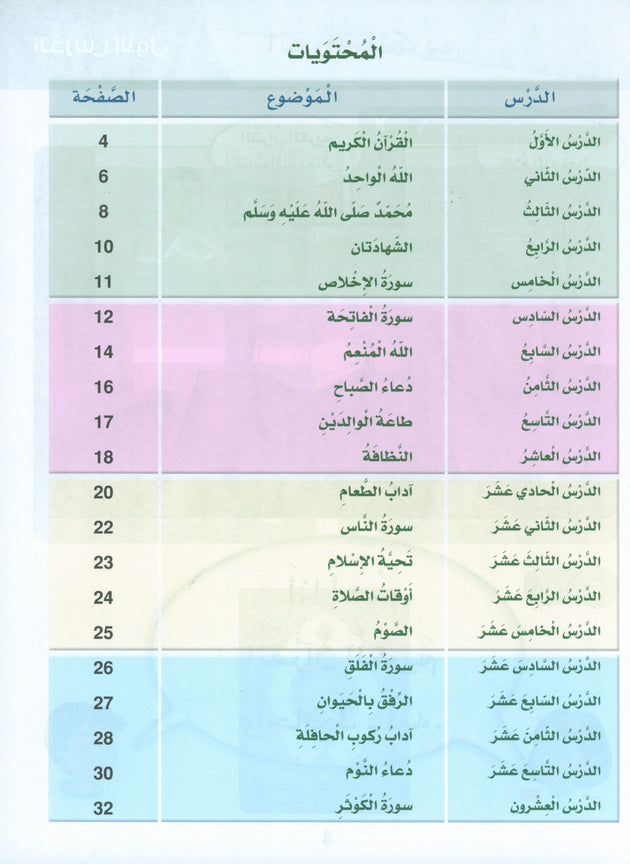 Islamic Sanabel - KG 1 - سنابل الإسلام بستان