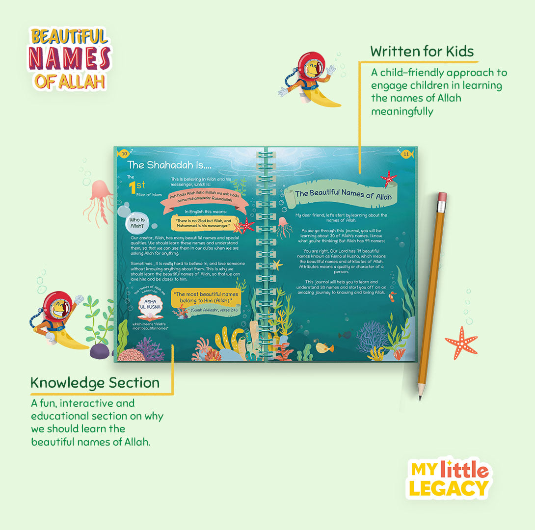 Beautiful Names of Allah - Kids Journal & Activity Book