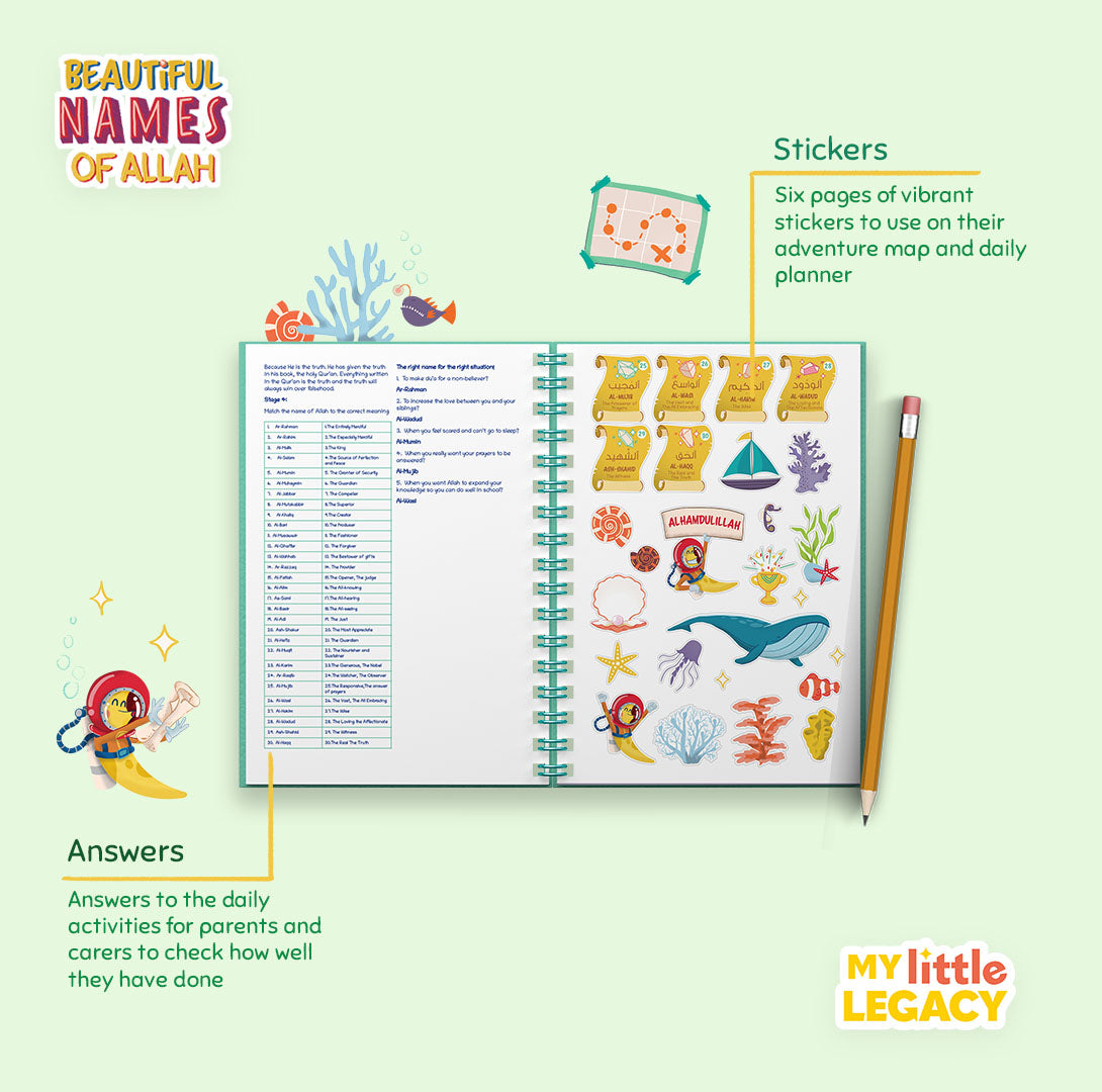 Beautiful Names of Allah - Kids Journal & Activity Book