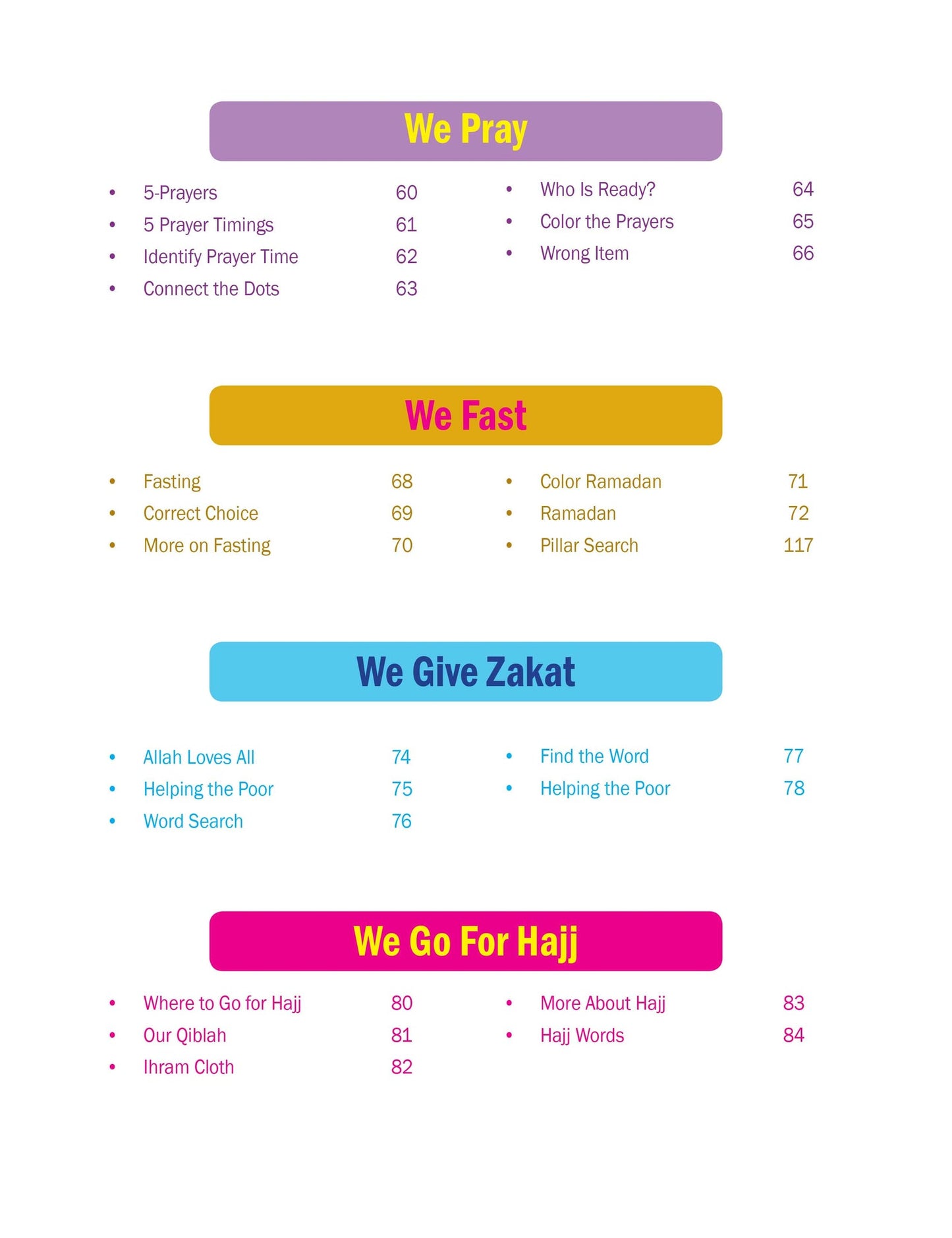 Weekend Learning Islamic Studies - Junior Kindergarten