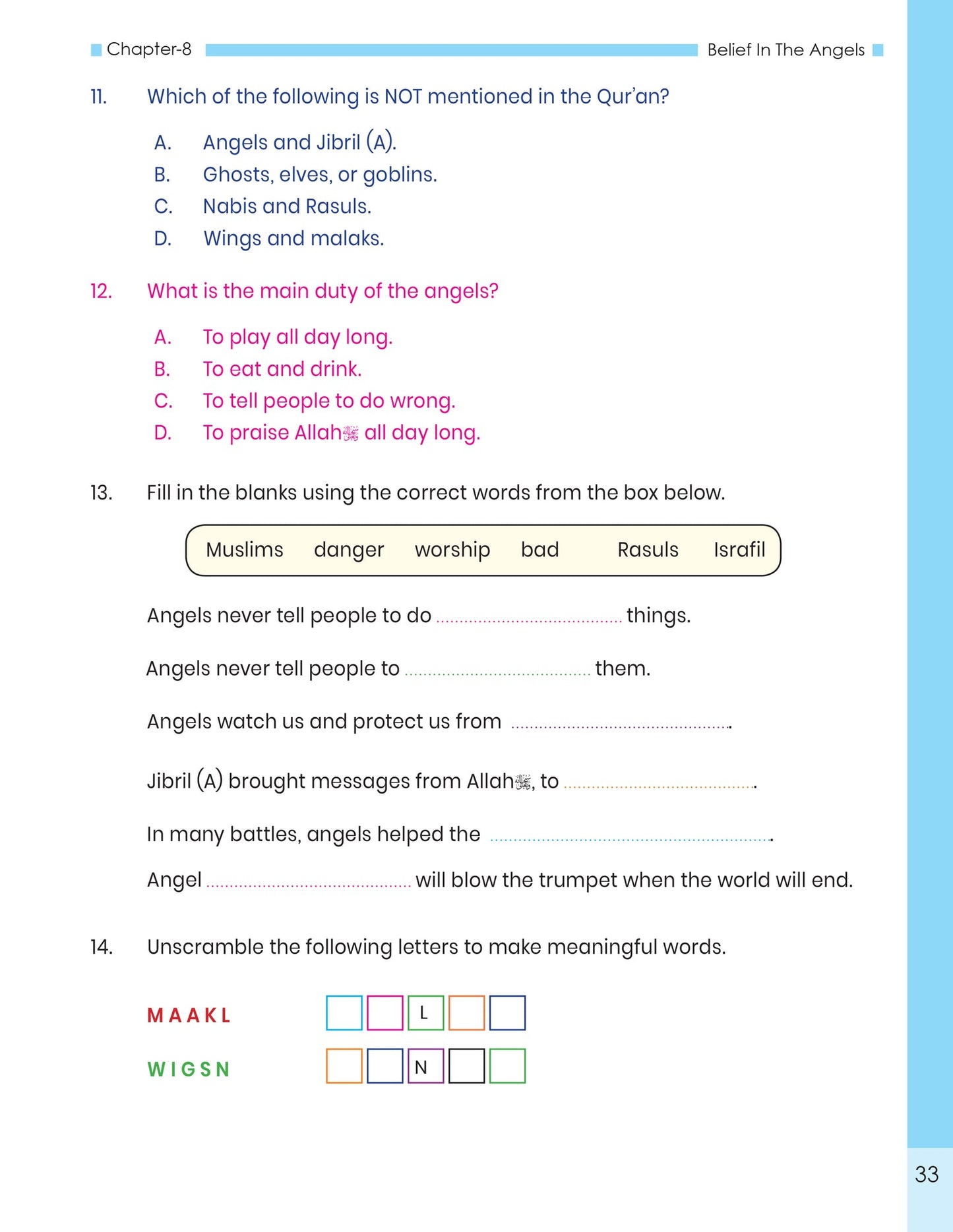 The Message of Islam Workbook - Level 1