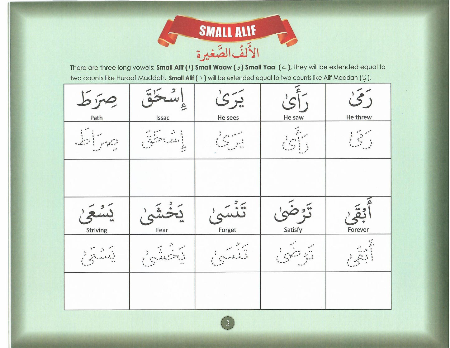 Learn Arabic Writing with the Rules of Tajweed - Set of 3 Books