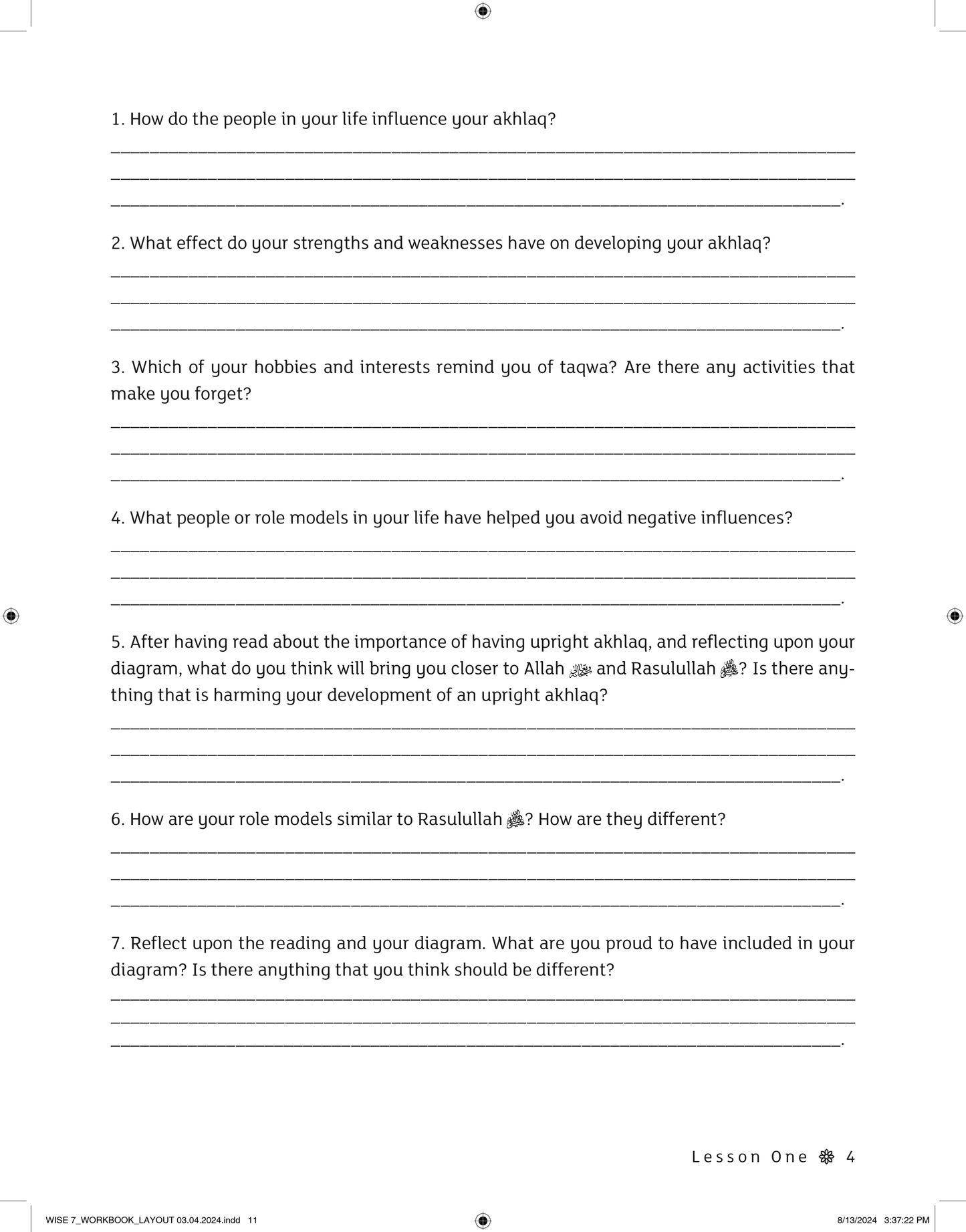 Iqra WISE Workbook - Grade 7