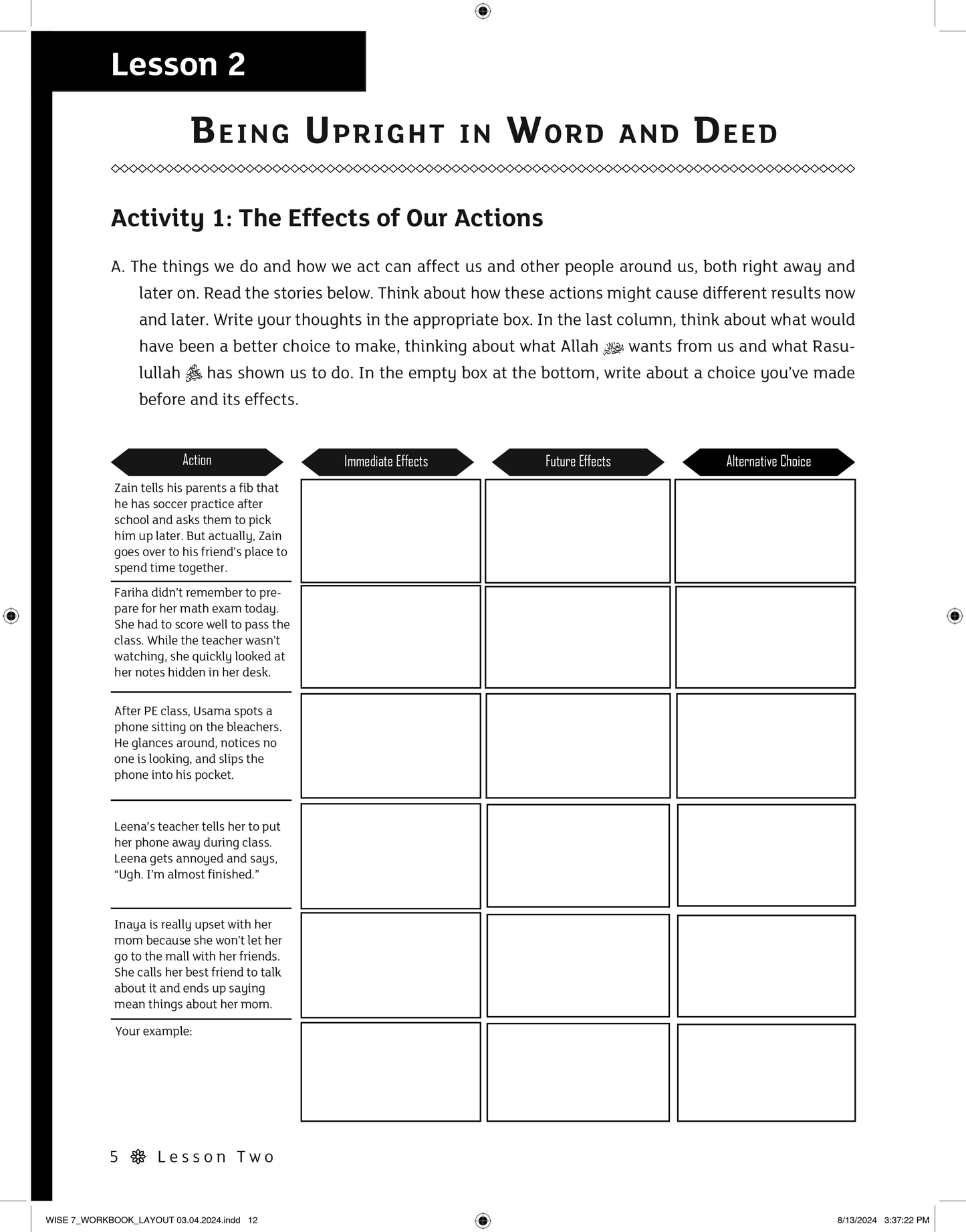 Iqra WISE Workbook - Grade 7