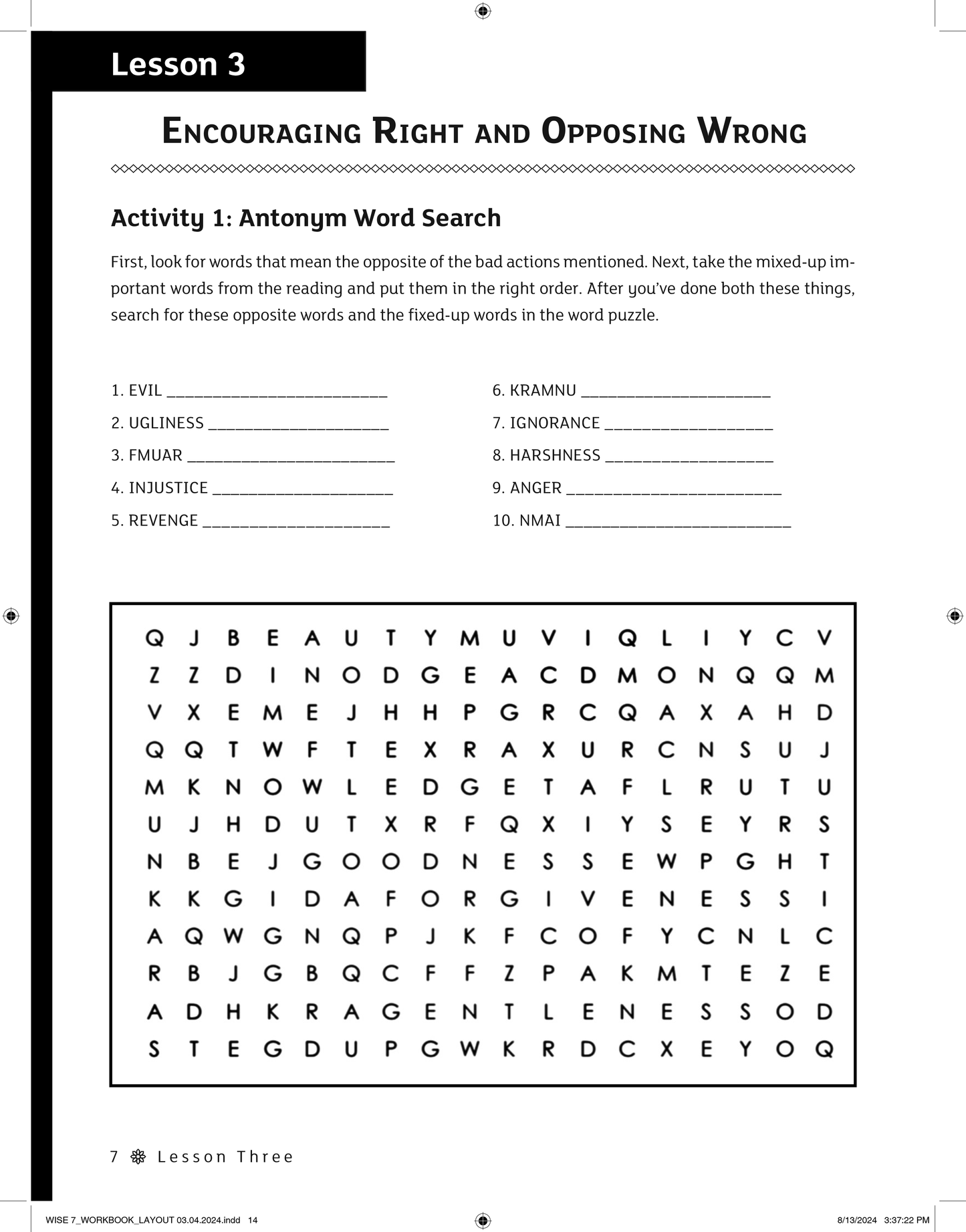 Iqra WISE Workbook - Grade 7