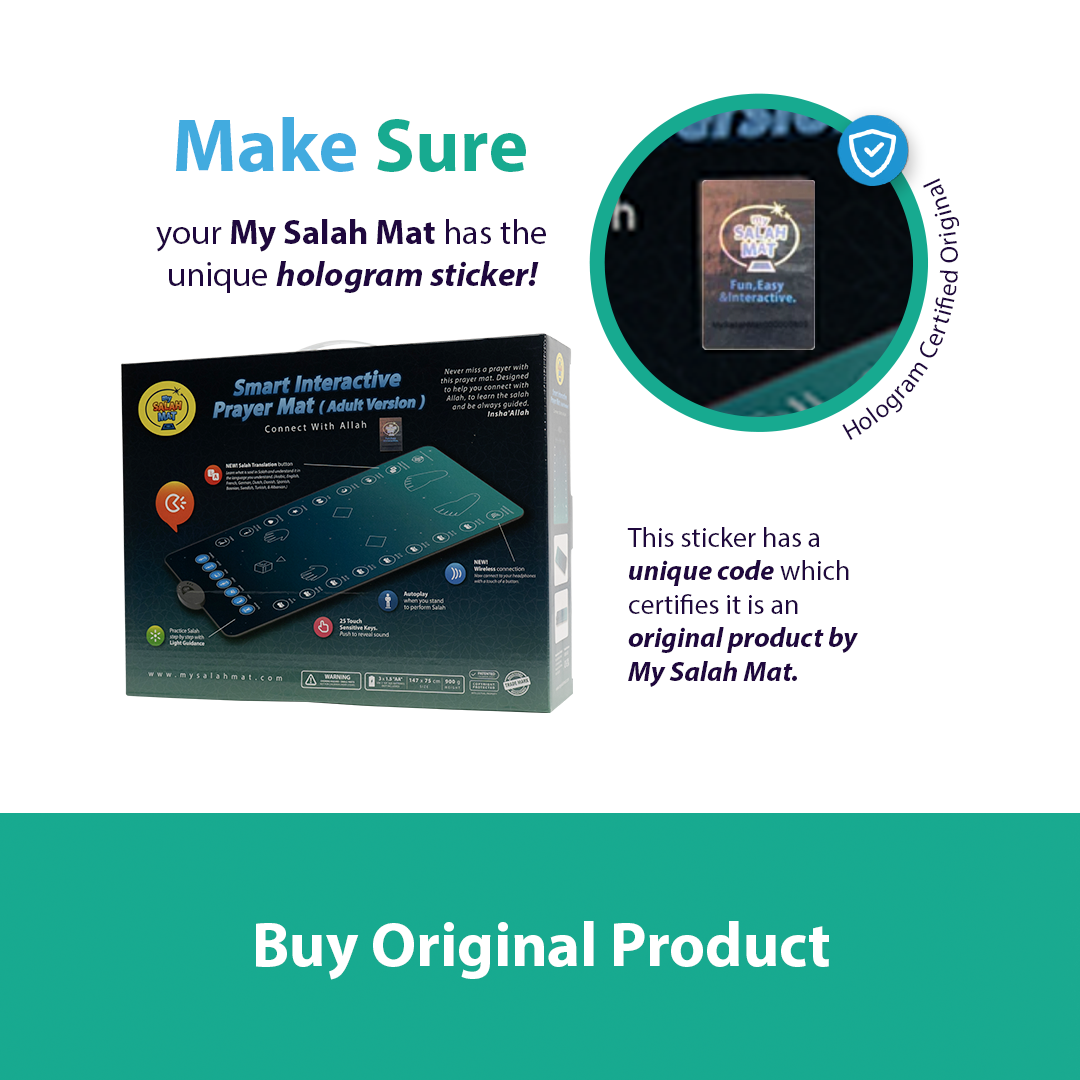 My Salah Mat® Interactive Prayer Mat | Adult & Revert Version