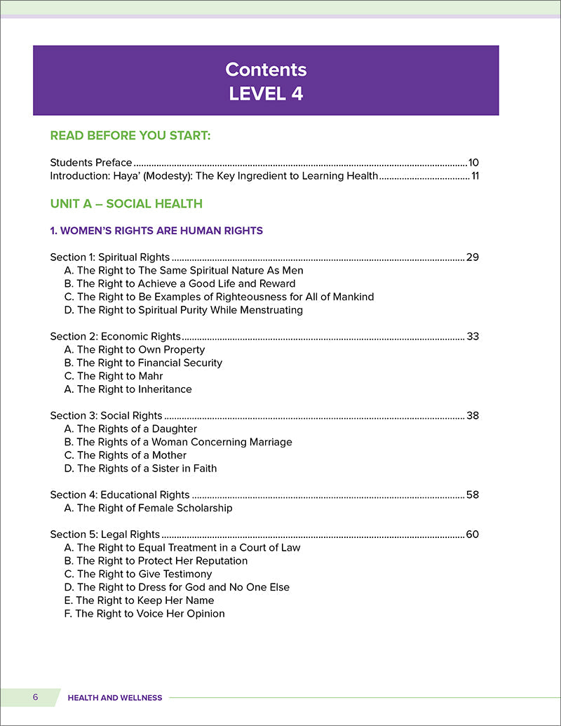 Health and Wellness from an Islamic Perspective - Level 4