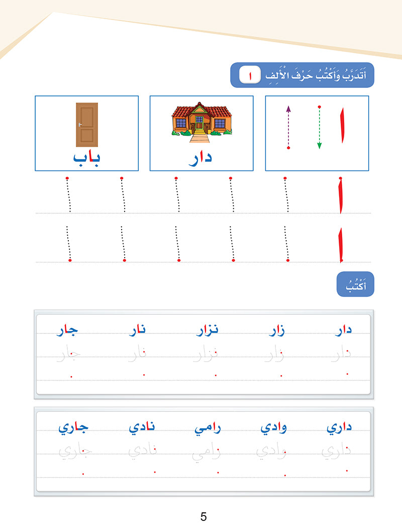 Arabic Sanabel Handwriting Skills: Level 1 - سنابل المهارات الكتابية