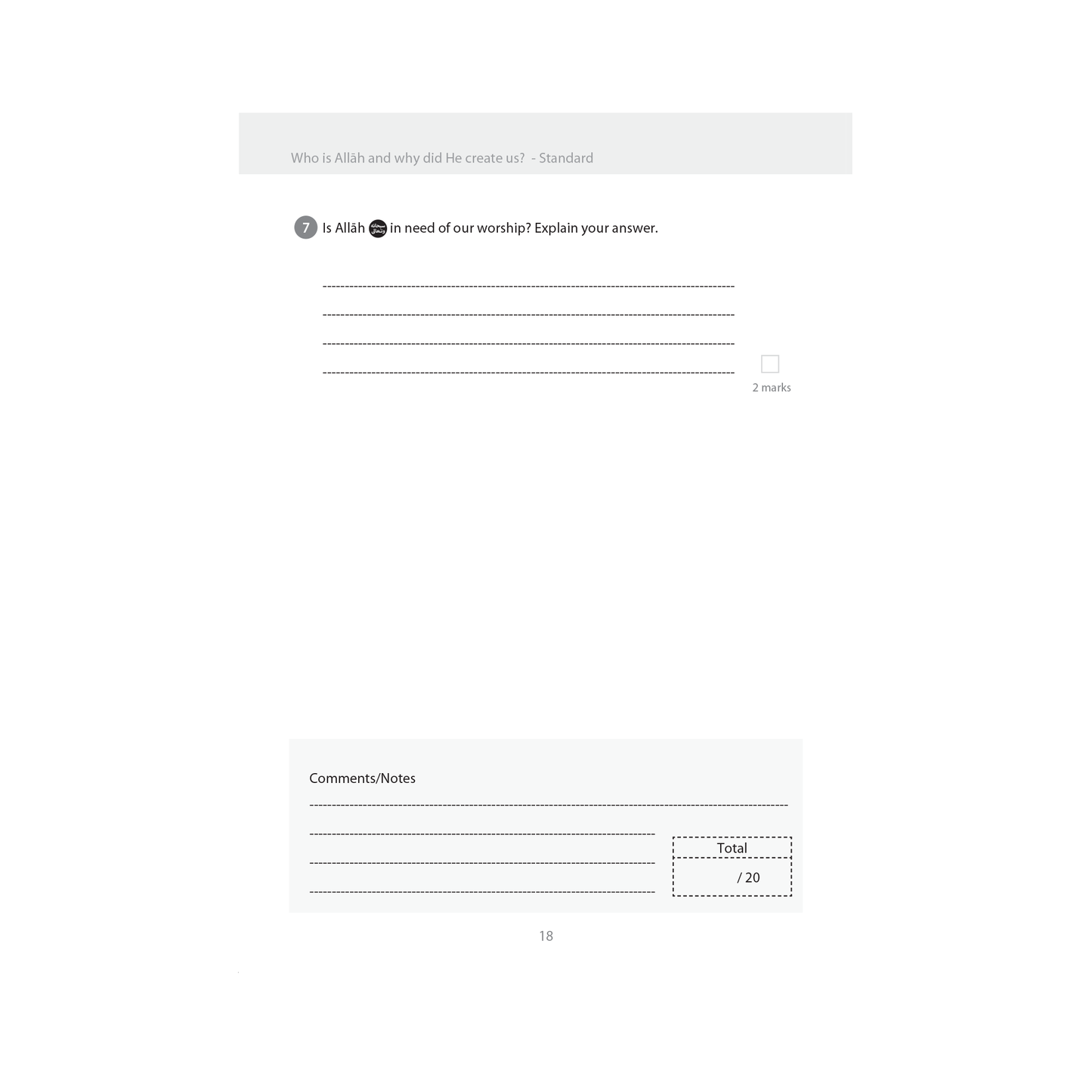 Safar Islamic Studies Workbook - Level 6