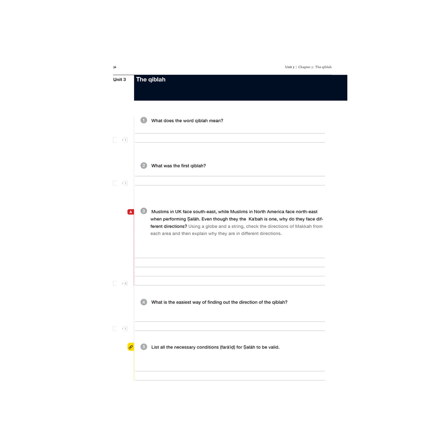 Safar Islamic Studies Workbook - Level 7