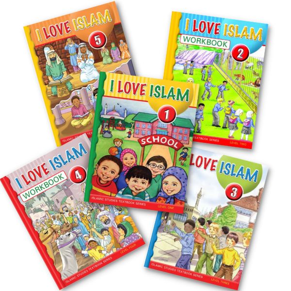 I Love Islam Set (Level 1 - 5 Textbooks + Workbooks)
