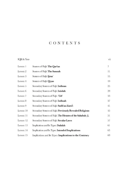 The Principles of Islamic Jurisprudence - Usul al-Fiqh