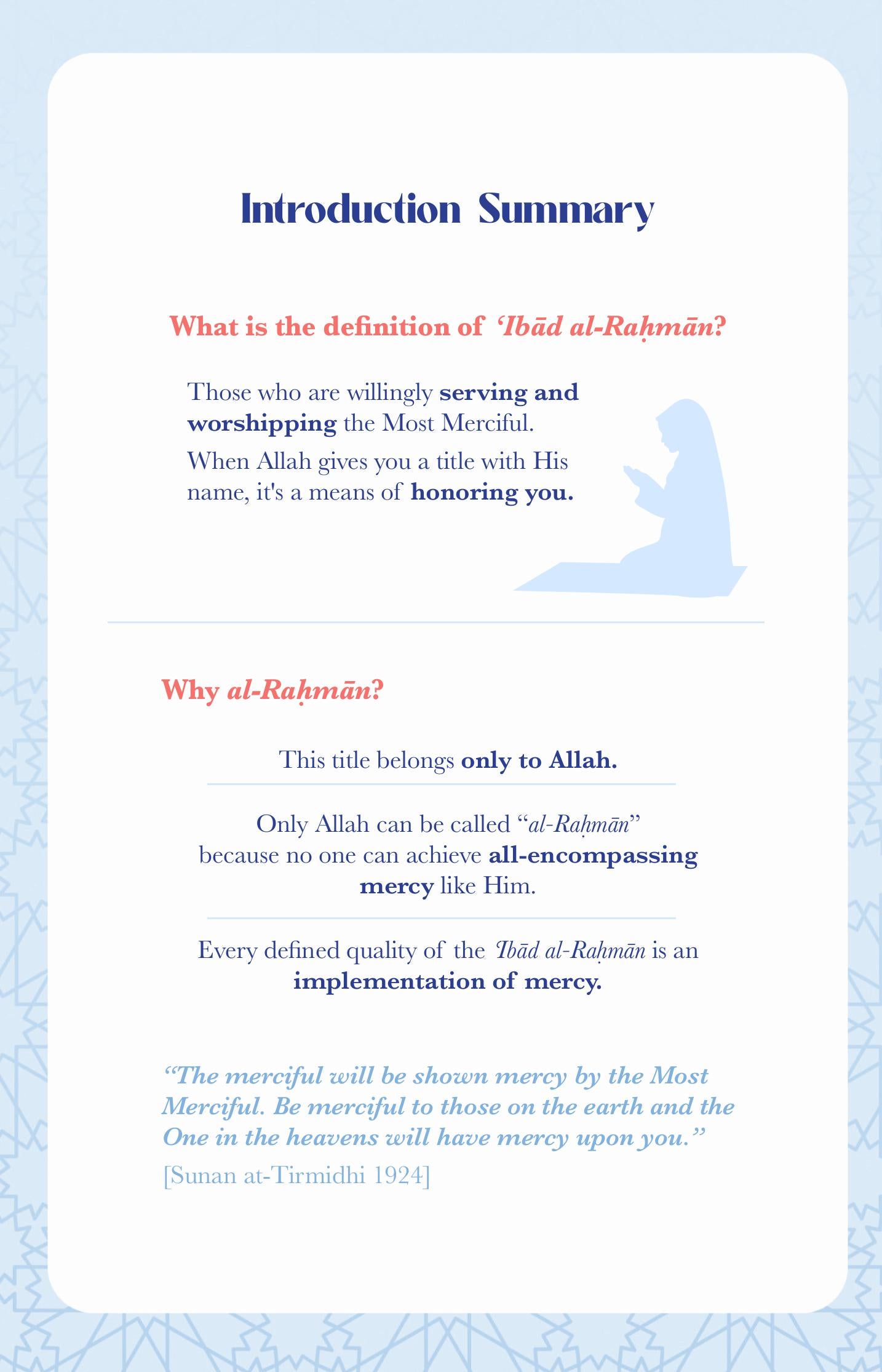 Servants of the Most Merciful - by Dr. Omar Suleiman