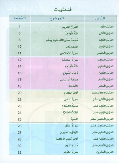 Islamic Sanabel - KG 1 - سنابل الإسلام بستان