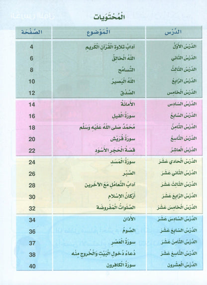 Islamic Sanabel - KG 2 - سنابل الإسلام بستان
