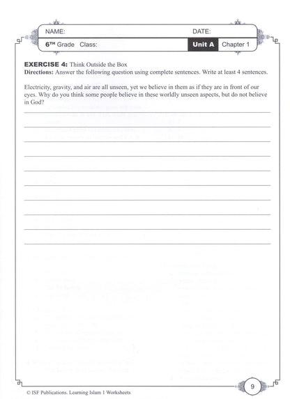 Learning Islam Workbook - Level 1 (Grade 6)