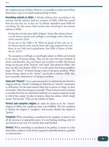 Weekend Learning Islamic Studies - Level 11-12
