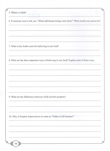 Learning Islam Workbook - Level 1 (Grade 6)