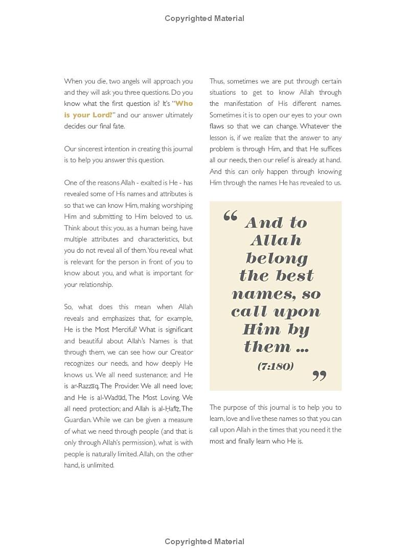 99 Names of Allah - Guided Journal