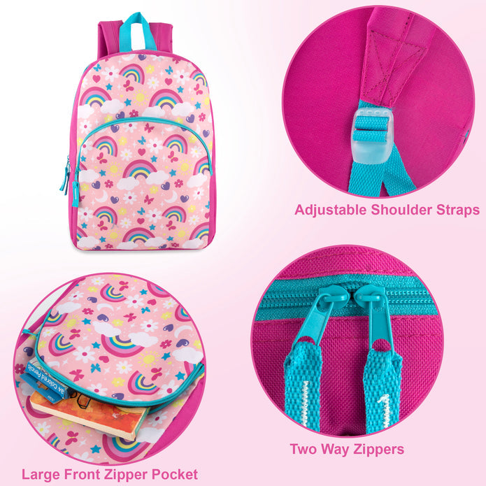 15" School Backpack - Girls