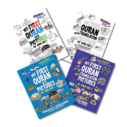 My First Quran Translation with Pictures (Part 1 & 2 with Coloring Books)