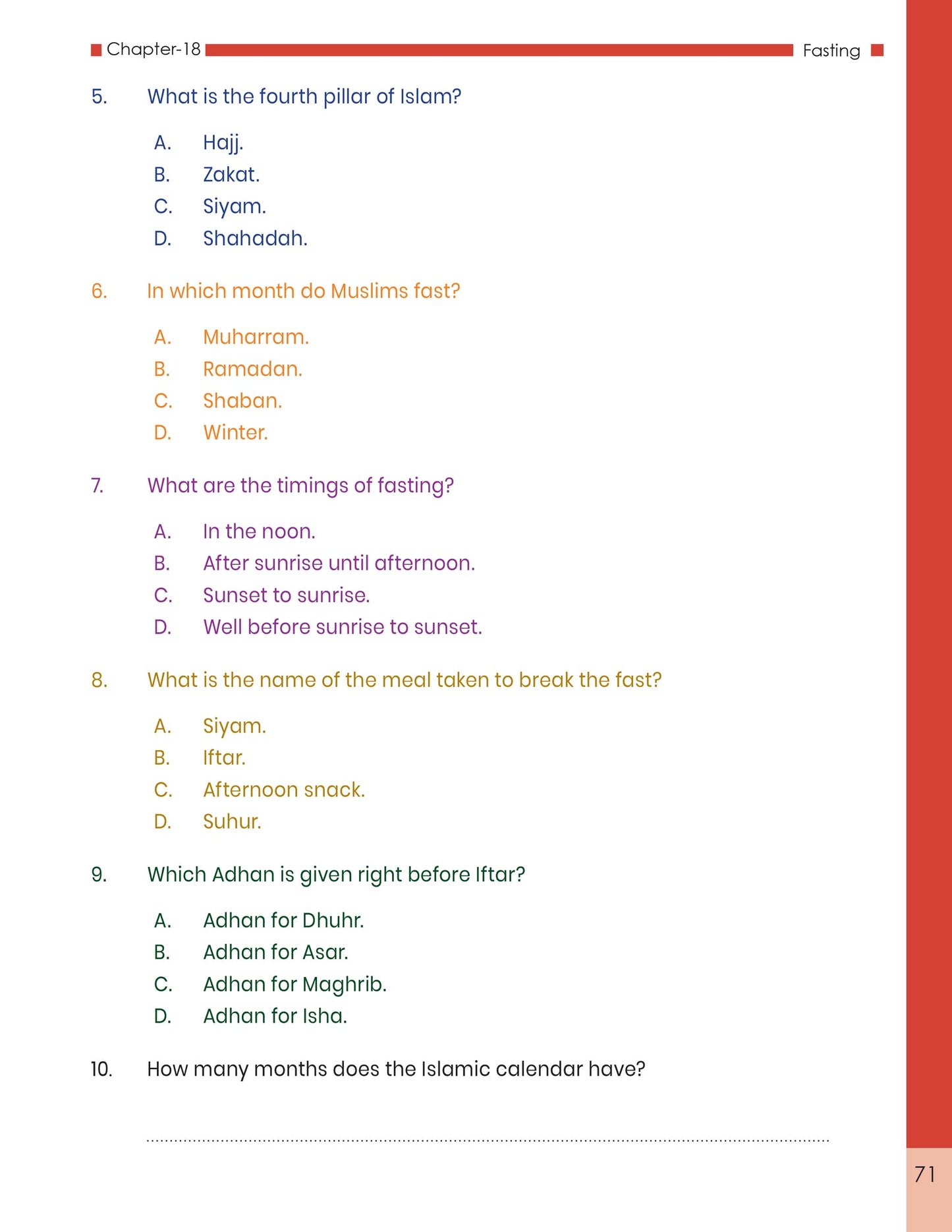The Message of Islam Workbook - Level 1