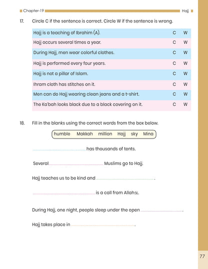 The Message of Islam Workbook - Level 1