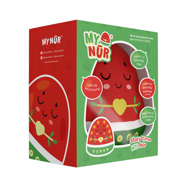 Nūr the Watermelon Interactive Plushie - Learn Surahs, Duas & More