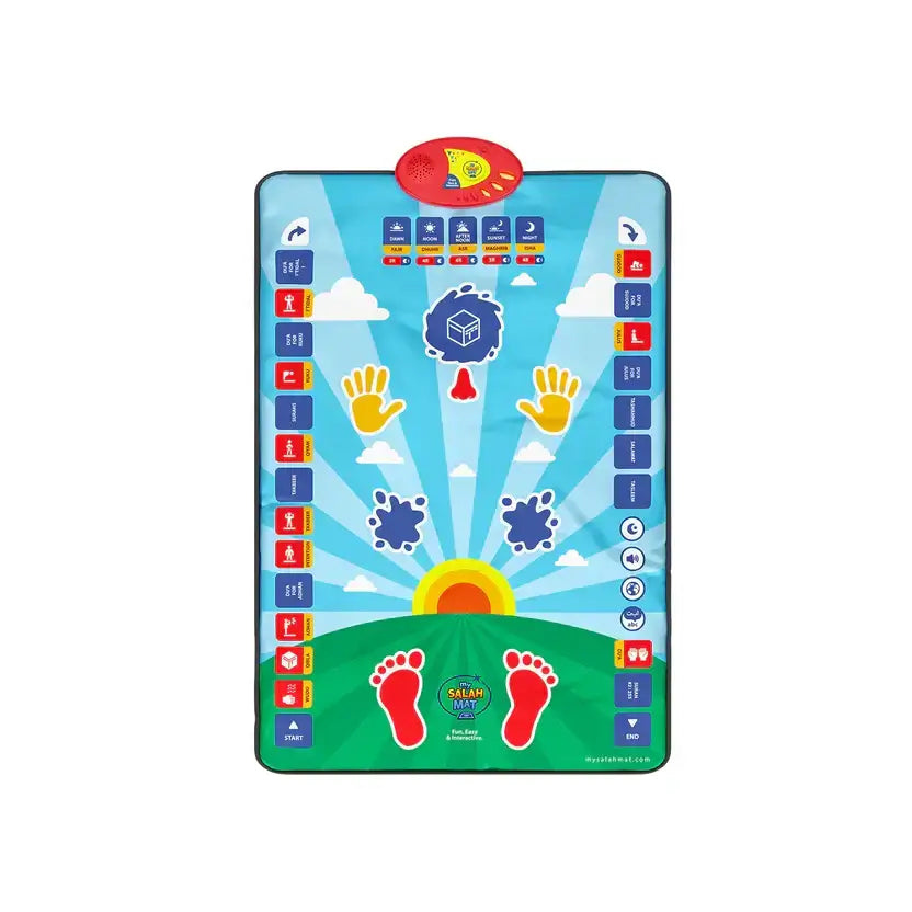 My Salah Mat - Interactive Prayer Mat for Kids - Blue