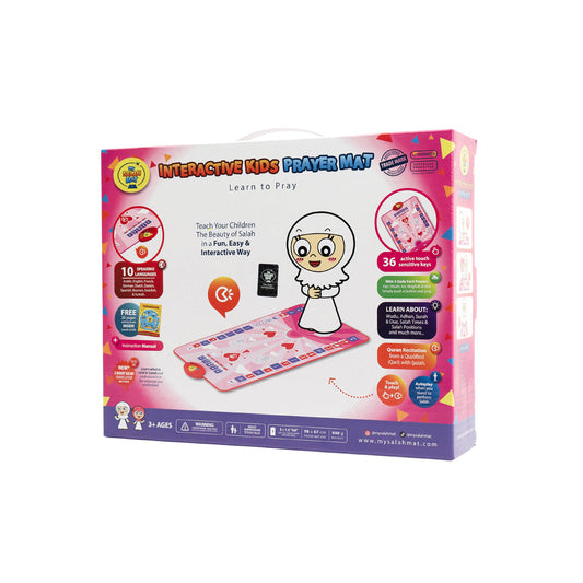 My Salah Mat - Interactive Prayer Mat for Kids - Pink
