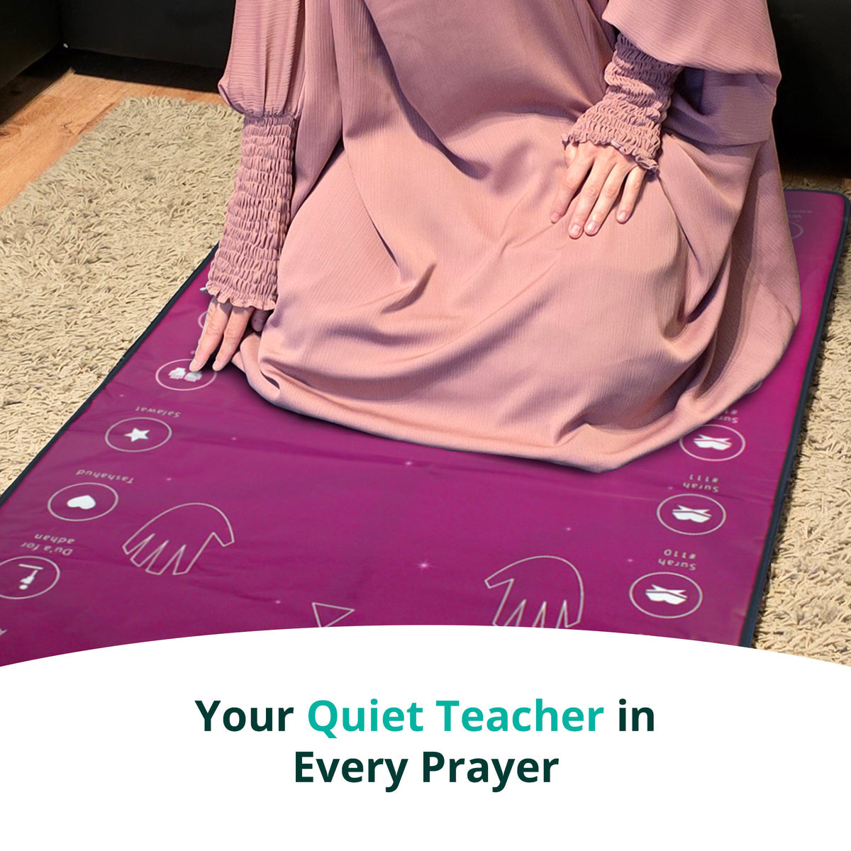 My Salah Mat® Interactive Adult/Revert Prayer Mat | Rahma Variant