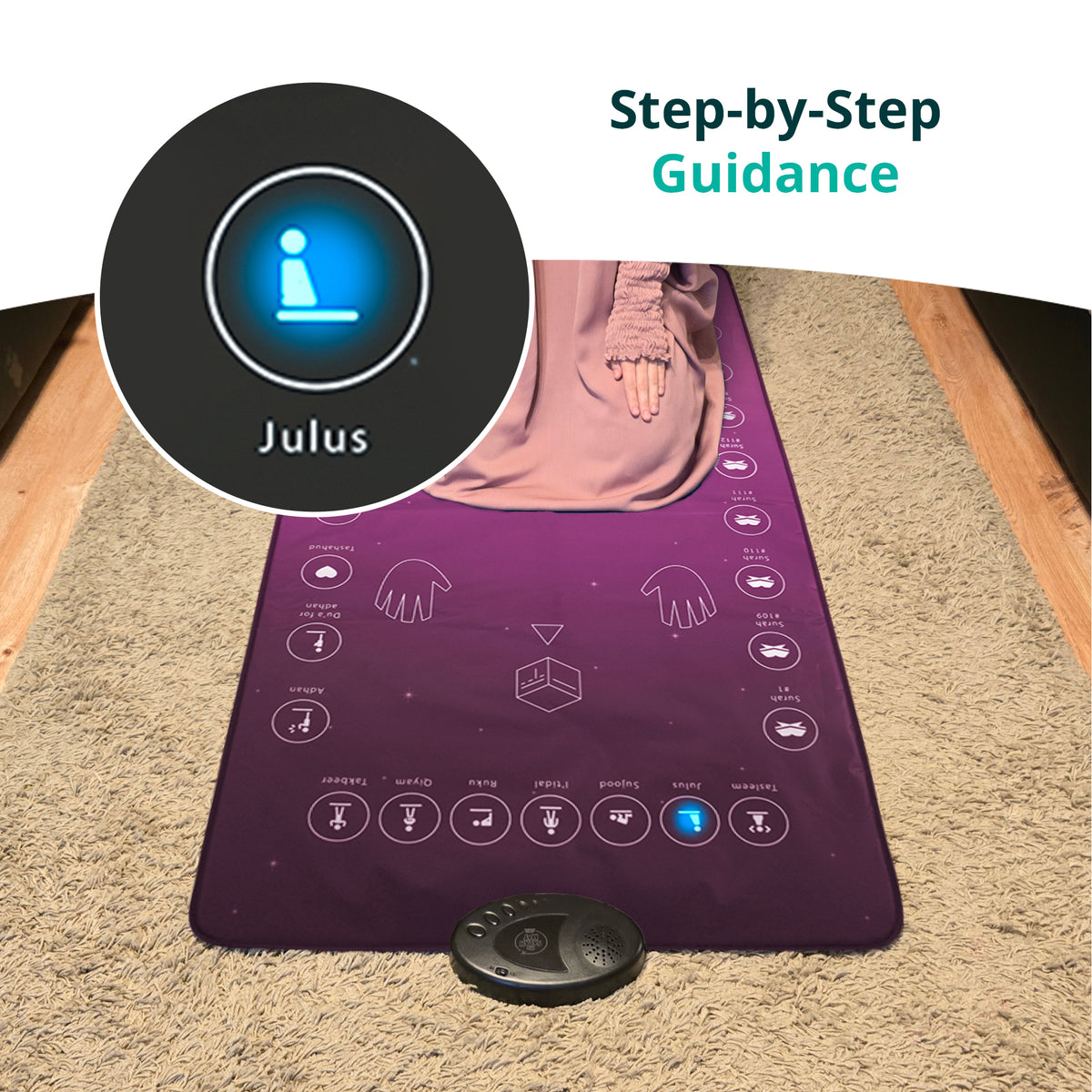 My Salah Mat® Interactive Adult/Revert Prayer Mat | Rahma Variant