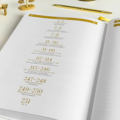 Quran Compass: Surah by Surah Study Guide & Reflection Journal