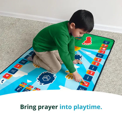 My Salah Mat - Interactive Prayer Mat for Kids - Blue