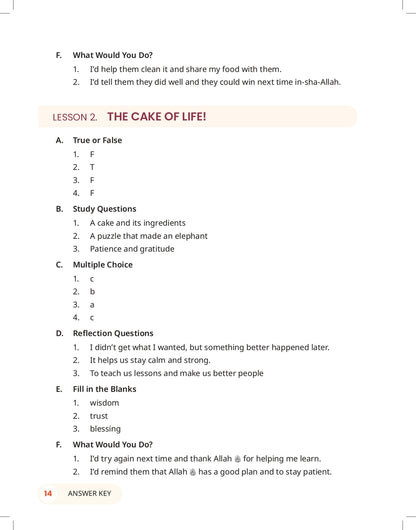 The Clear Deen - Level 1 Pacing Chart