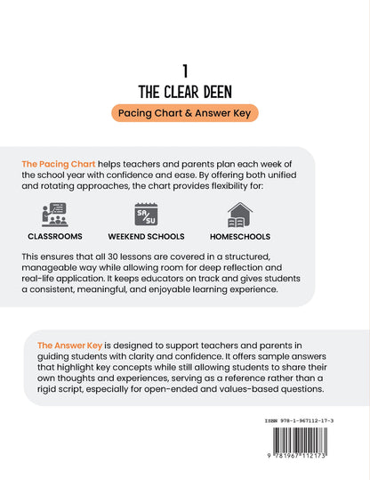 The Clear Deen - Level 1 Pacing Chart