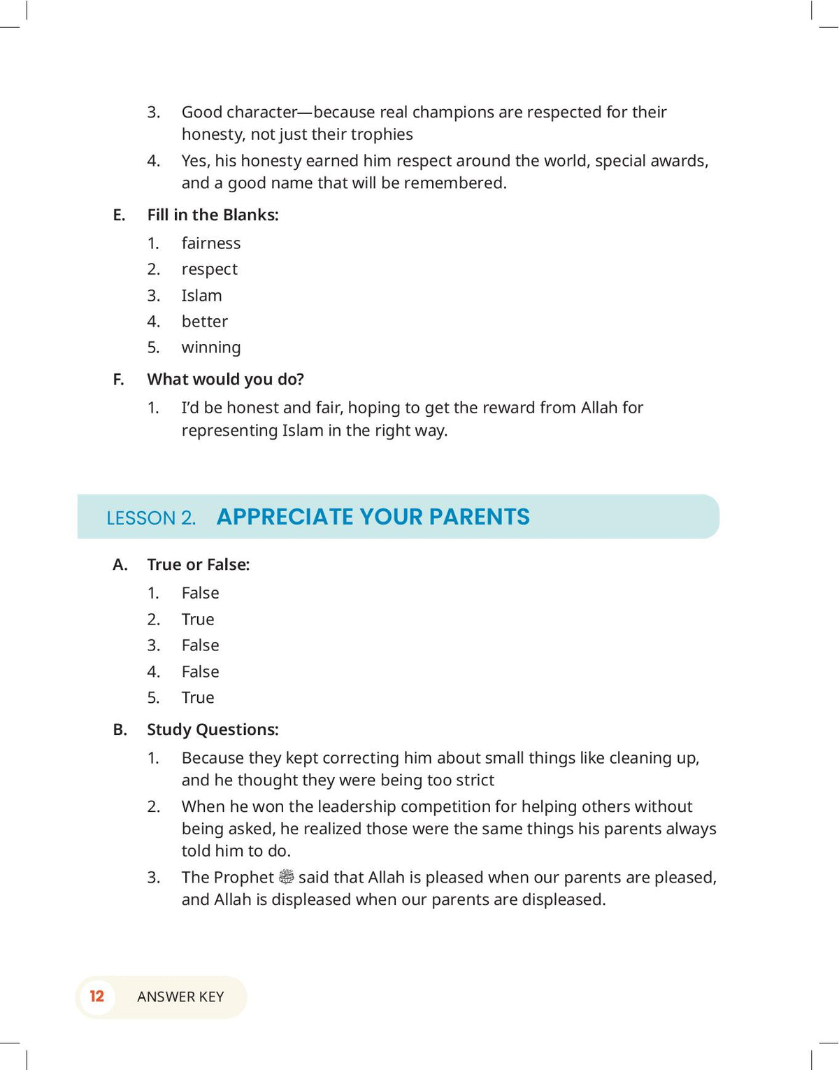 The Clear Deen - Level 3 Pacing Chart