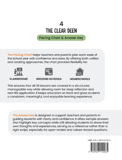 The Clear Deen - Level 4 Pacing Chart