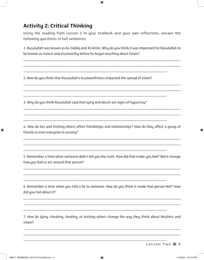 Iqra WISE Workbook - Grade 7