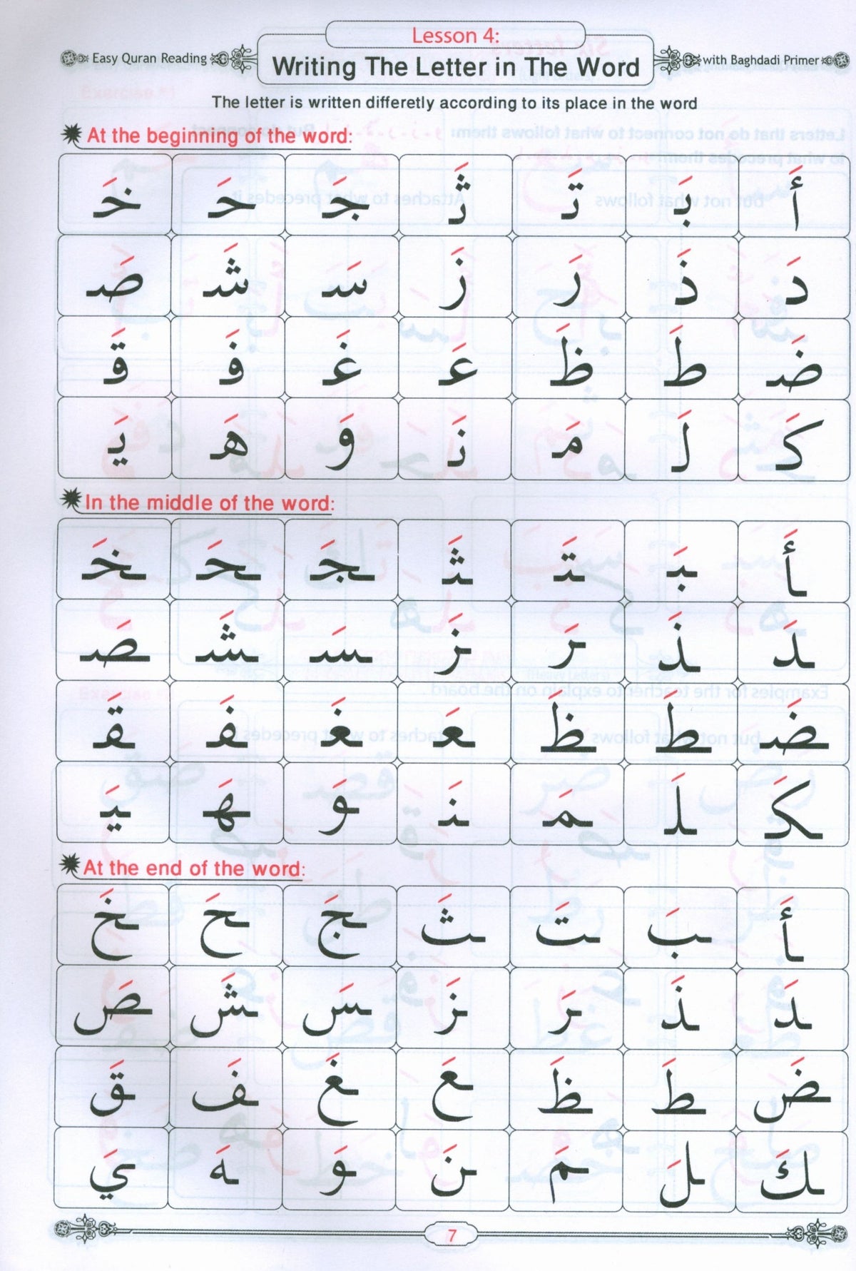 Easy Quran Reading with Baghdadi Primer (With English Guidelines)