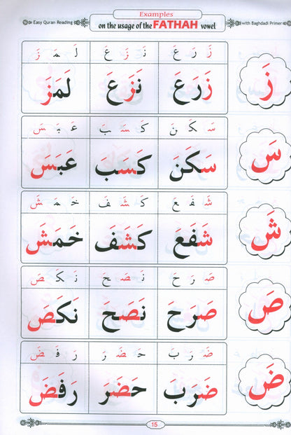 Easy Quran Reading with Baghdadi Primer (With English Guidelines)