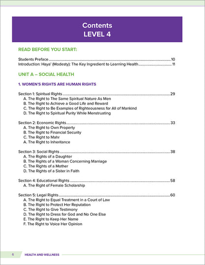 Health and Wellness from an Islamic Perspective - Level 4