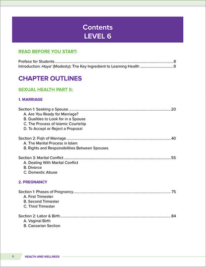 Health and Wellness from an Islamic Perspective - Level 6