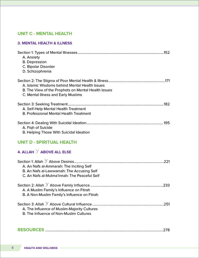 Health and Wellness from an Islamic Perspective - Level 4