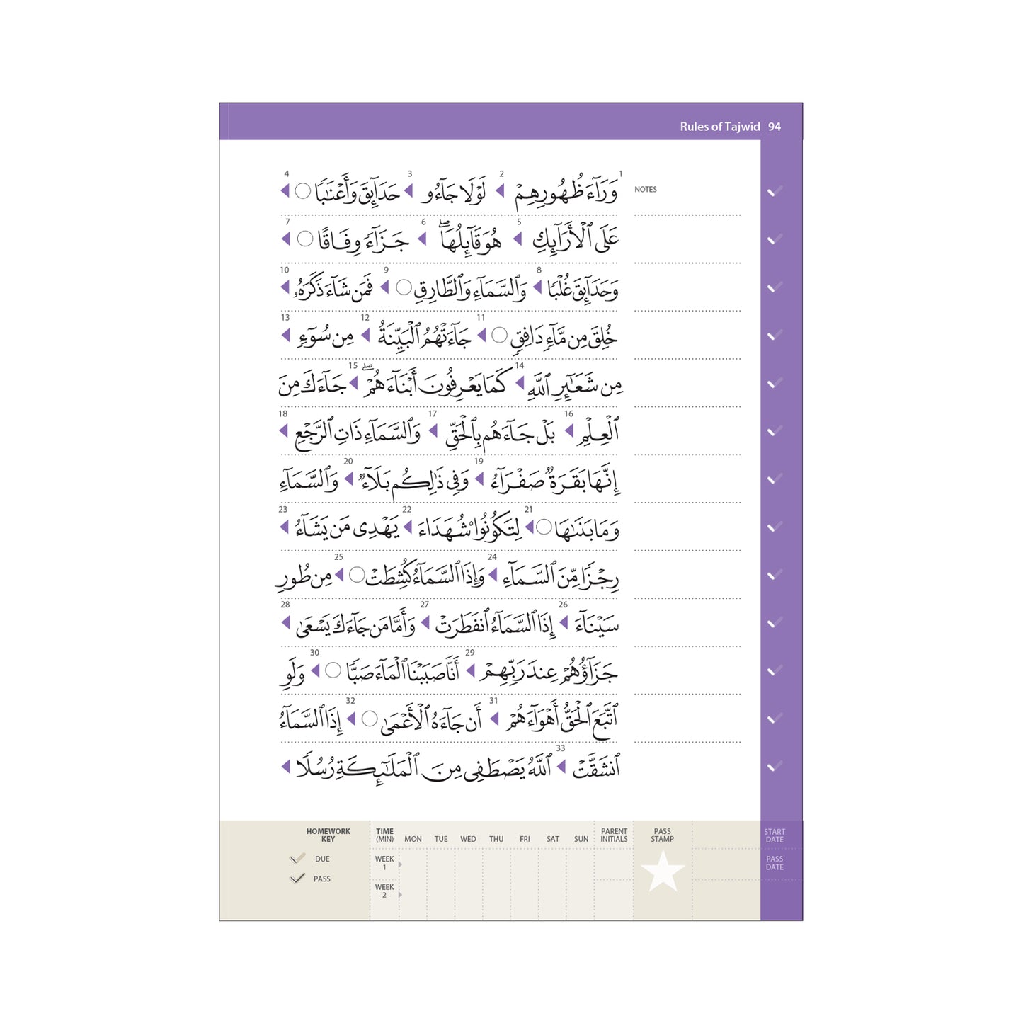 Rules of Tajwid (Madinah Script) - Safar Learn to Read Series