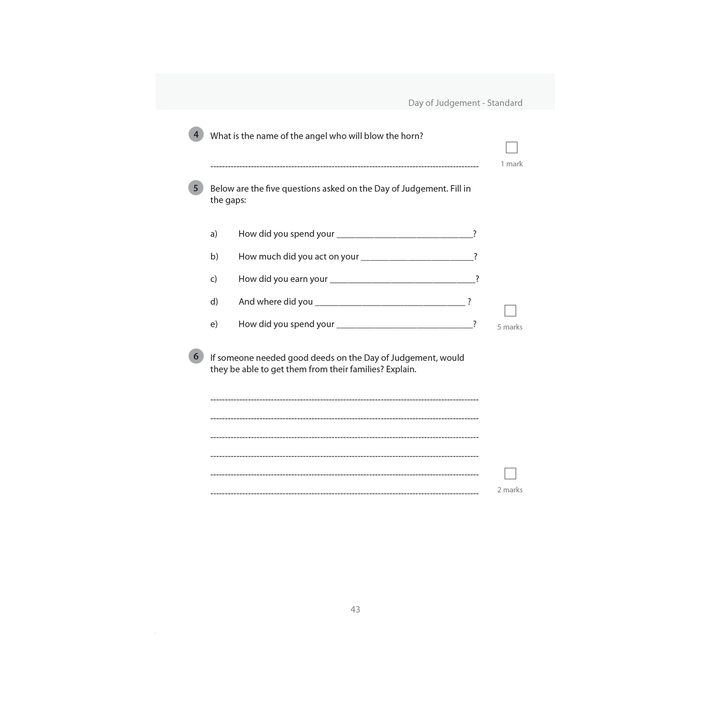 Safar Islamic Studies Workbook - Level 4