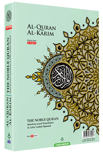 Al-Quran Al-Karim - Maqdis Qur'an (A5 / Small Size) - The Noble Qur'an with Word by Word English Translation & Color Coded Tajweed