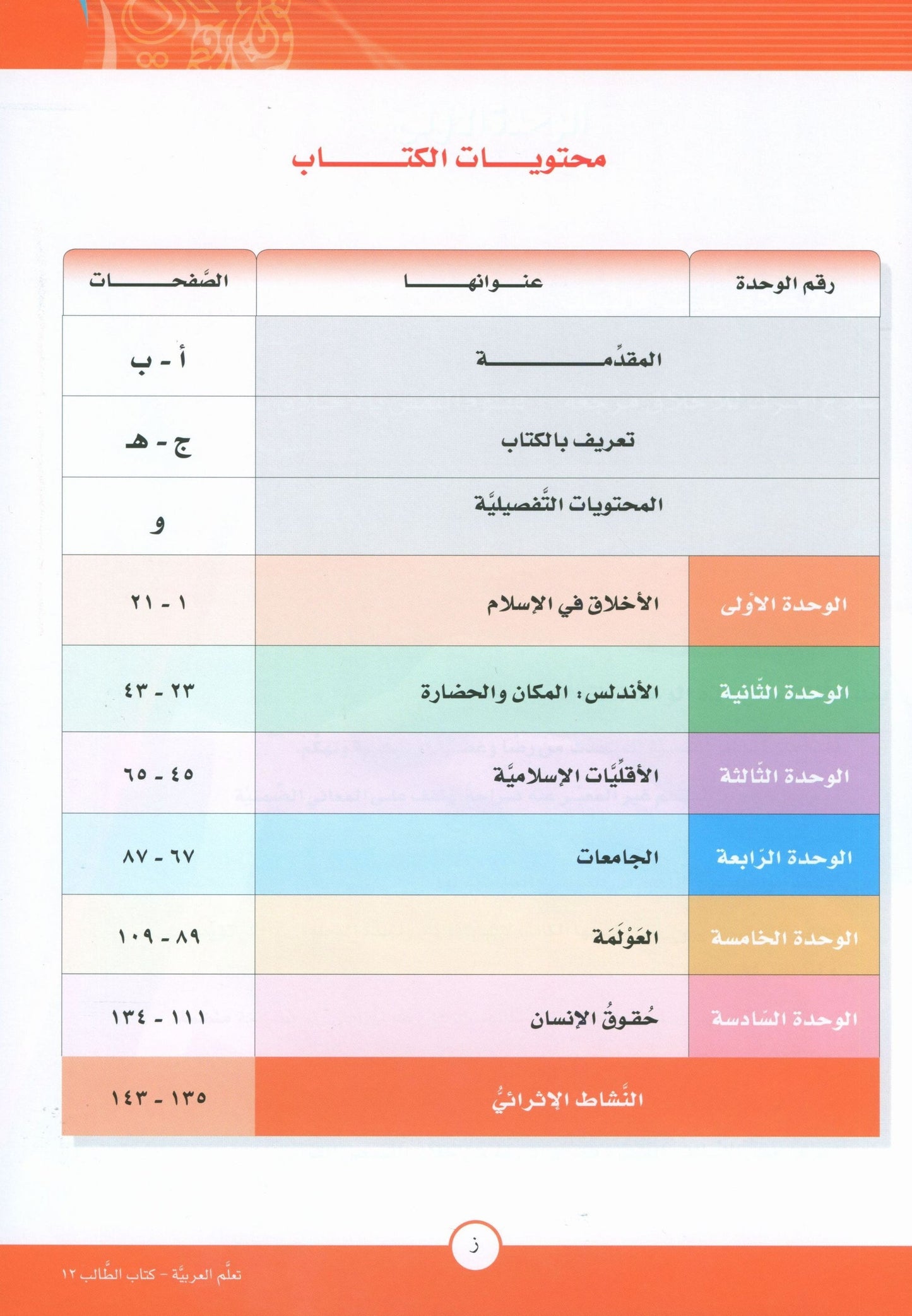 ICO Learn Arabic - Textbook - Level 12 Part 1 - تعلم العربية
