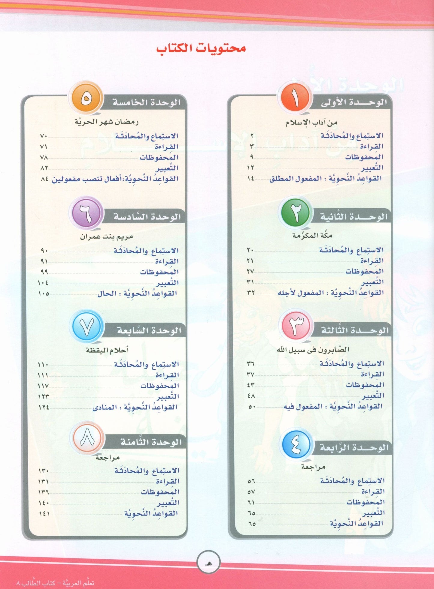 ICO Learn Arabic - Textbook - Level 8 Part 1 - تعلم العربية