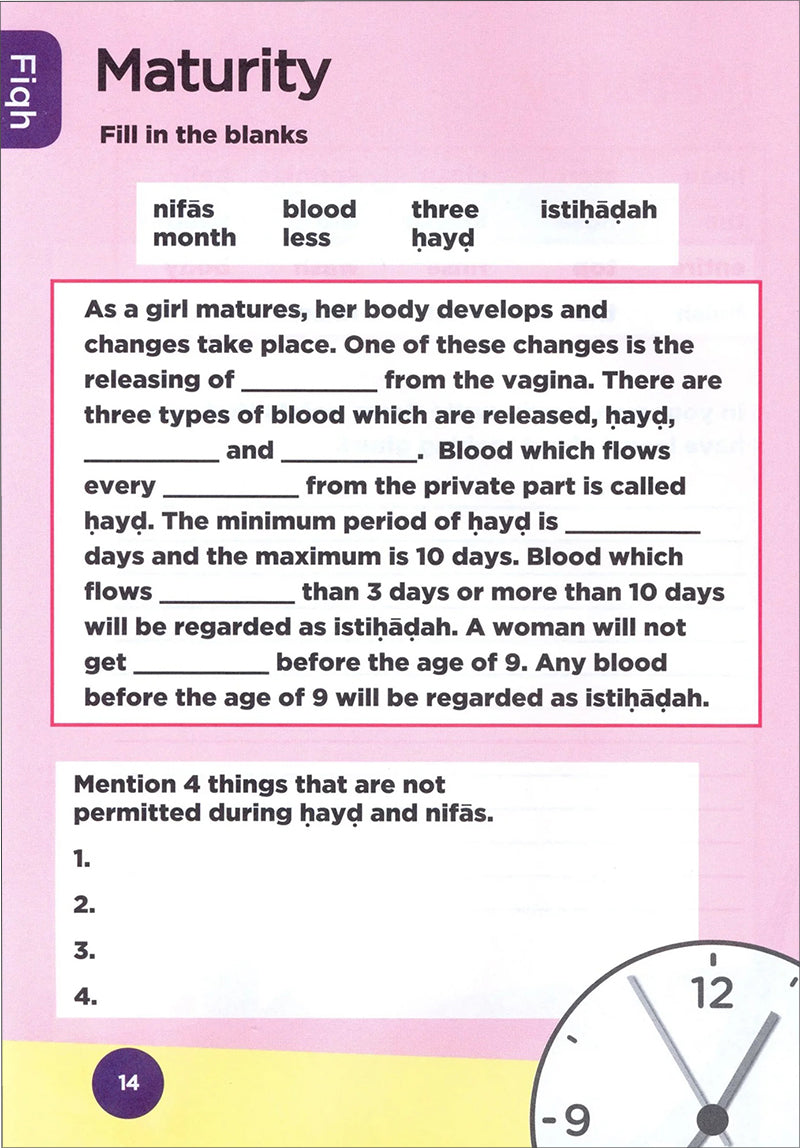 An Nasihah Islamic Curriculum - Workbook 6 Girls